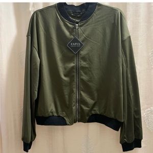 Olive Green Bomber Jacket NWT Lightweight